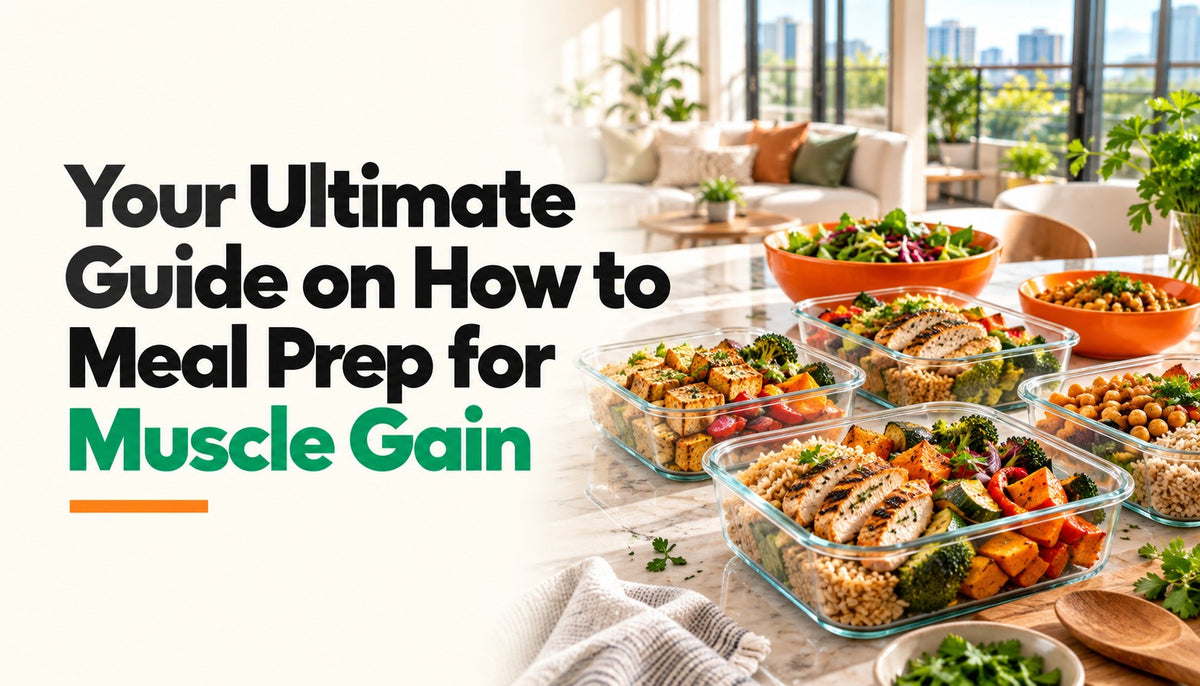 Protein-rich meal-prep containers on an airy apartment dining table.