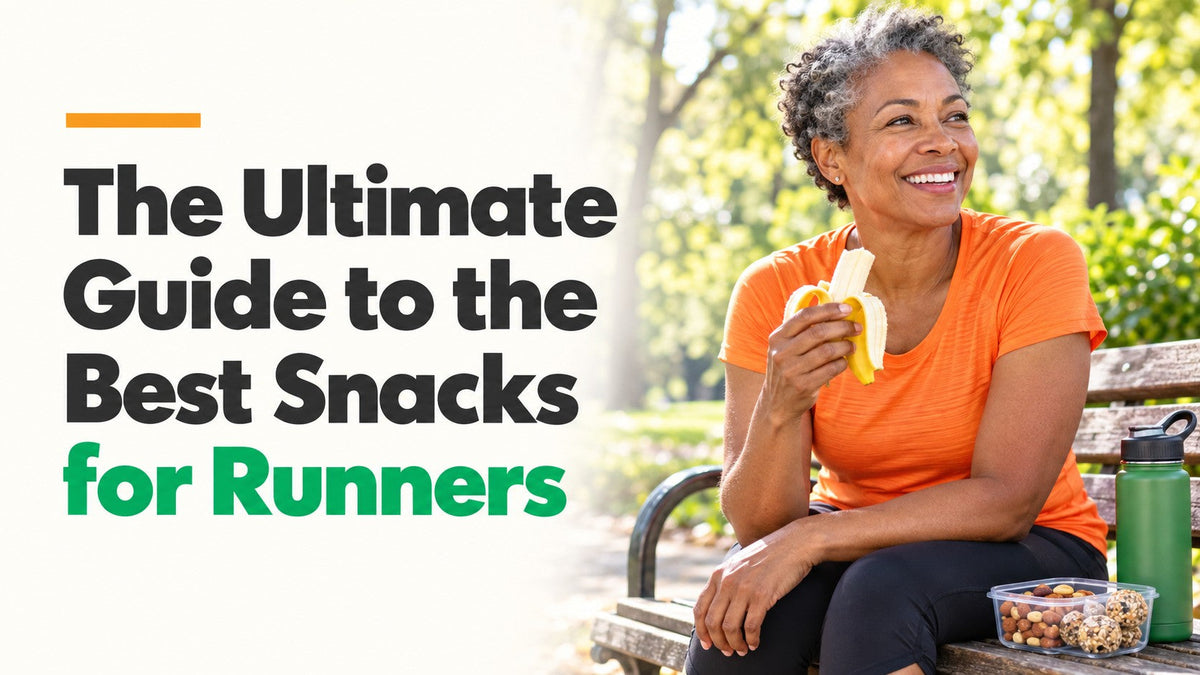 Runner enjoying a snack break on a sunlit park bench.