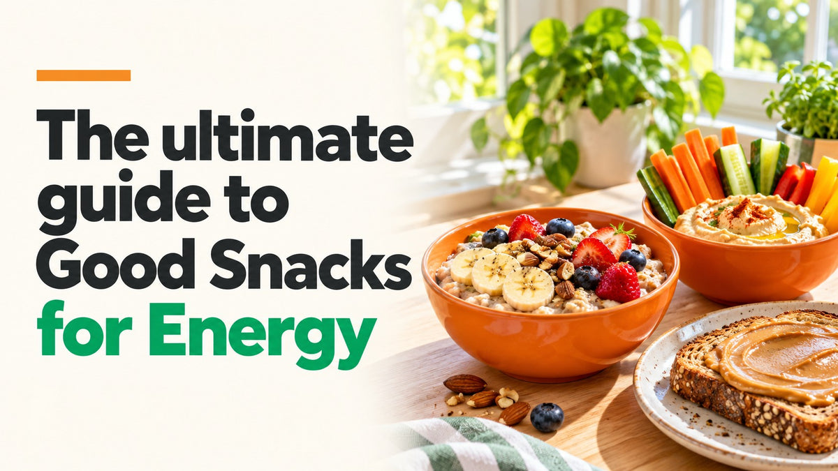 Energy snacks with oats, fruit and nuts in a sunny breakfast setting.