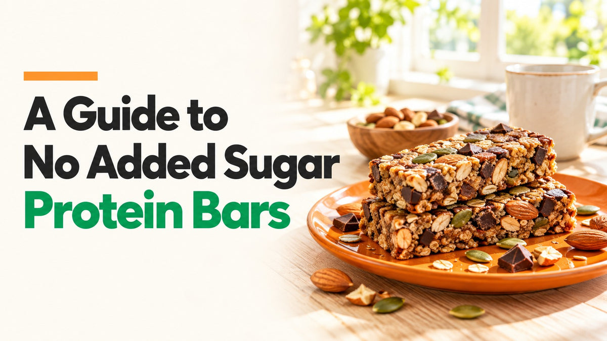 Nut and oat protein bars on a bright kitchen table.