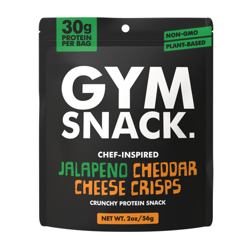 Gym Snack Jalapeño Cheddar Cheeze Crisps bags