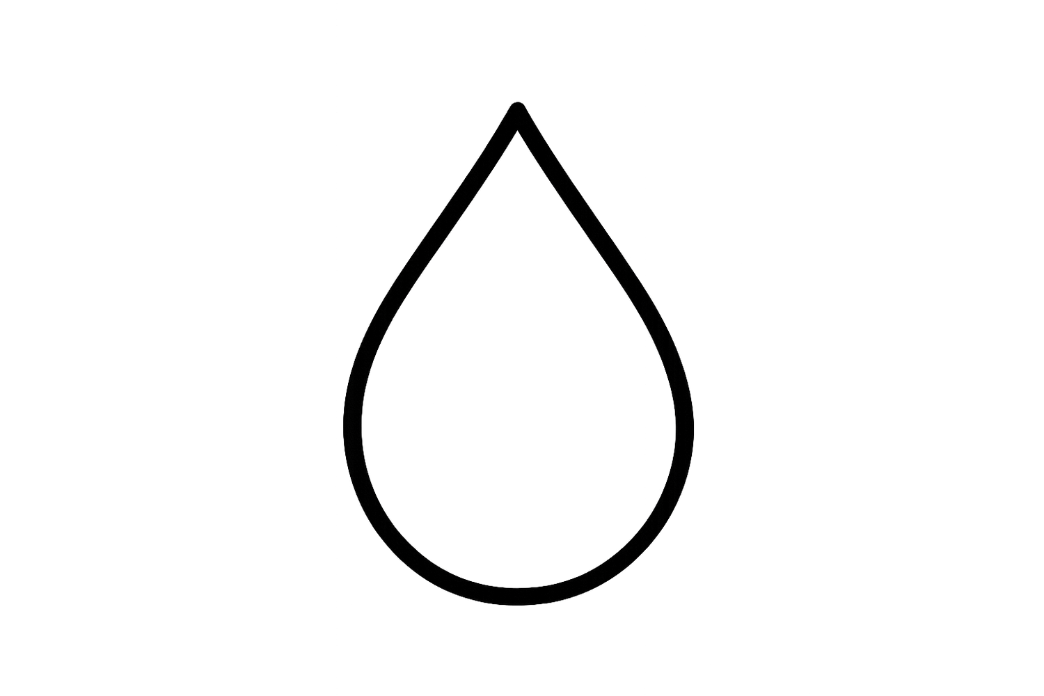 just do a black outline of a raindrop